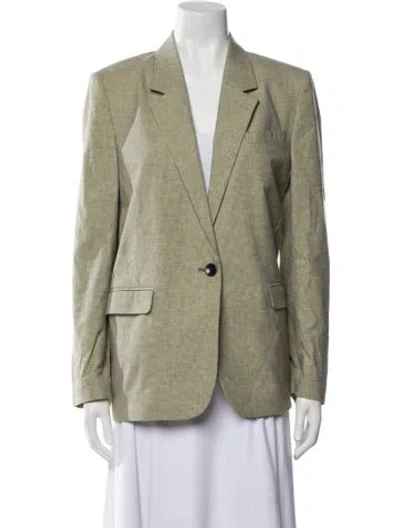 Pre-owned Isabel Marant Plaid Print Blazer In Green