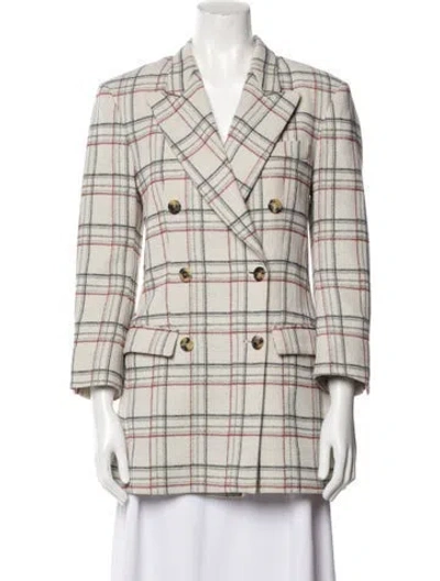 Pre-owned Isabel Marant Plaid Print Blazer In Neutral