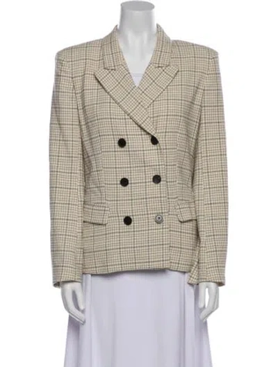 Pre-owned Isabel Marant Plaid Print Blazer In Neutral