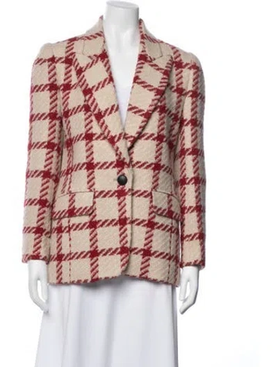 Pre-owned Isabel Marant Plaid Print Blazer In Neutral