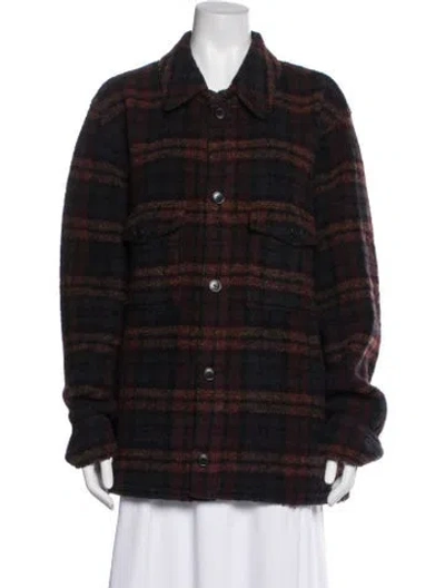 Pre-owned Isabel Marant Plaid Print Coat In Multi