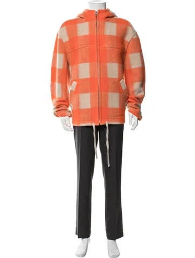 Pre-owned Isabel Marant Plaid Print Jacket In Orange