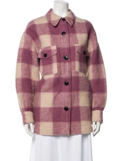 Pre-owned Isabel Marant Plaid Print Jacket In Pink