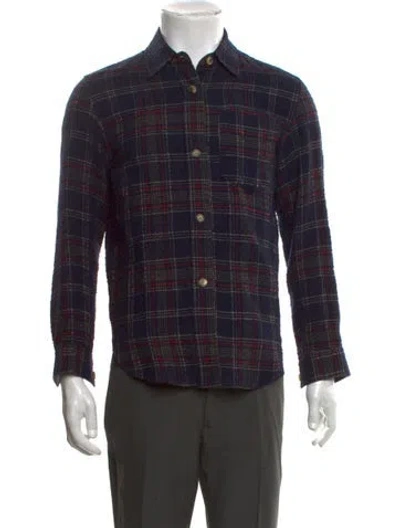 Pre-owned Isabel Marant Plaid Print Long Sleeve Shirt In Green