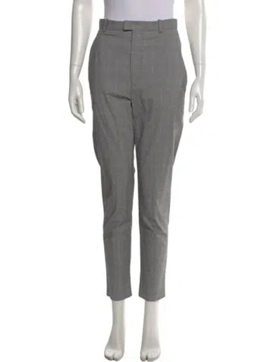 Pre-owned Isabel Marant Plaid Print Straight Leg Pants In Black