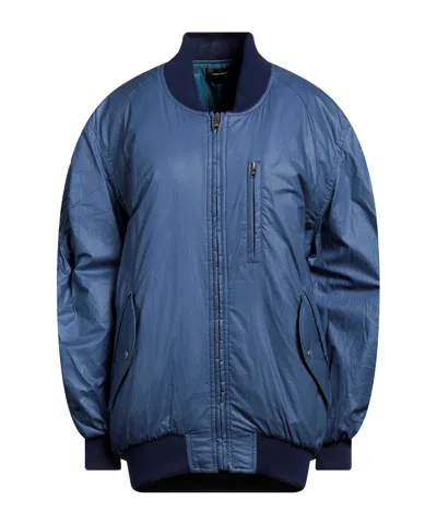 Isabel Marant Plain Colour Bomber Jacket In Blue