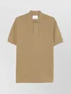 Isabel Marant Plastron Collar Polo Shirt With Elasticated Hems In Kaki