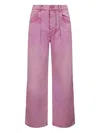 Isabel Marant Women Pink Denim Rodaynaf Jeans In Pink
