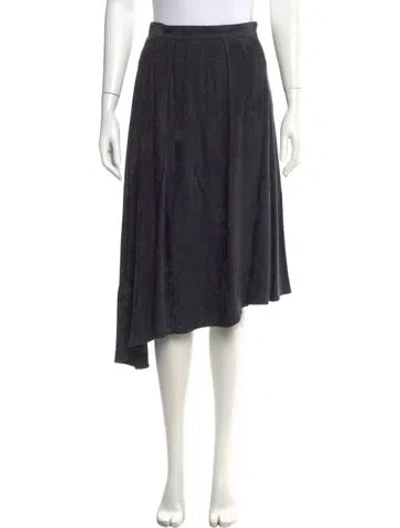Pre-owned Isabel Marant Pleated Accents Midi Length Skirt In Blue
