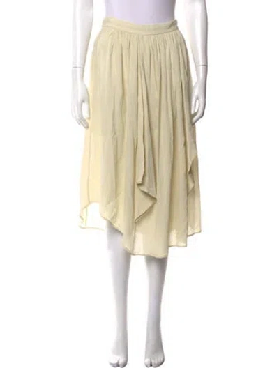Pre-owned Isabel Marant Pleated Accents Midi Length Skirt In Neutral