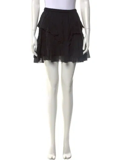 Pre-owned Isabel Marant Pleated Accents Mini Skirt In Black