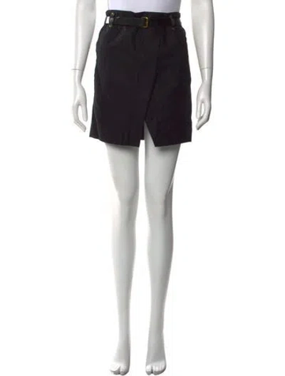 Pre-owned Isabel Marant Pleated Accents Mini Skirt In Black