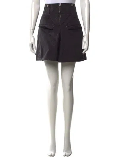 Pre-owned Isabel Marant Pleated Accents Mini Skirt In Black