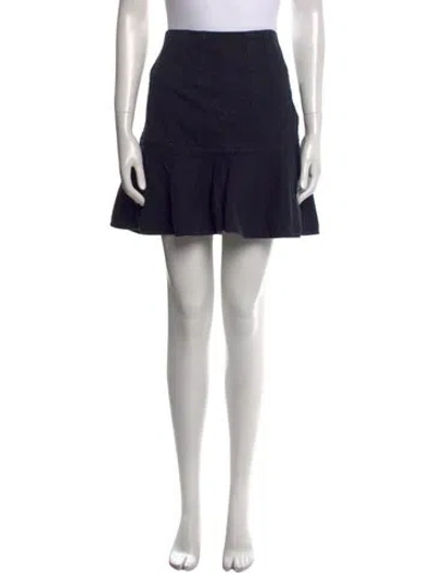 Pre-owned Isabel Marant Pleated Accents Mini Skirt In Blue