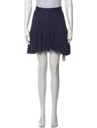 Pre-owned Isabel Marant Pleated Accents Mini Skirt In Blue