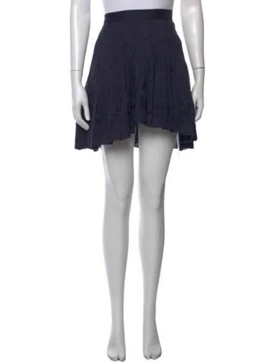 Pre-owned Isabel Marant Pleated Accents Mini Skirt In Blue