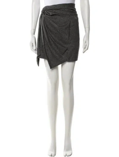 Pre-owned Isabel Marant Pleated Accents Mini Skirt In Gray
