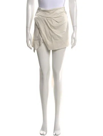 Pre-owned Isabel Marant Pleated Accents Mini Skirt In Neutral