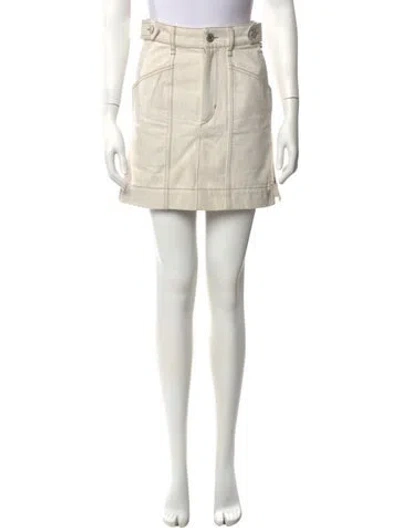 Pre-owned Isabel Marant Pleated Accents Mini Skirt In Neutrals