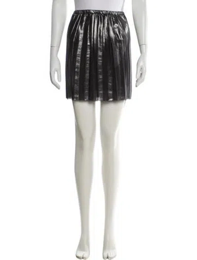 Pre-owned Isabel Marant Pleated Accents Mini Skirt In Silver