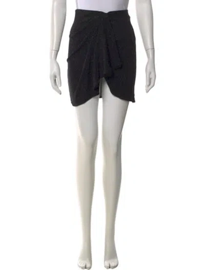 Pre-owned Isabel Marant Pleated Accents Mini Skirt W/ Tags In Black