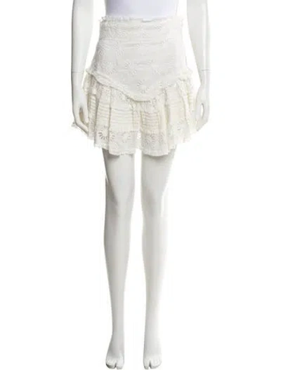 Pre-owned Isabel Marant Pleated Accents Mini Skirt In White