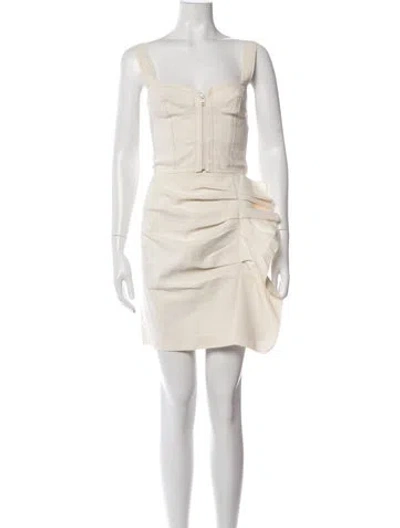 Pre-owned Isabel Marant Pleated Accents Skirt Set In Neutrals