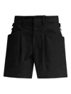 Isabel Marant Pleated Bermuda Shorts In Black