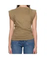Isabel Marant Maisan Draped Jersey T-shirt In Brown