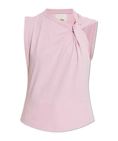 Isabel Marant Pleated Detail T-shirt In Pink