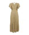 Isabel Marant Agathe Crepe Maxi Dress In Nude