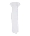 Isabel Marant Nadela Asymmetric Gathered Cotton-jersey Maxi Dress In White