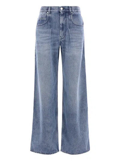 Isabel Marant Pleated Jeans In Blue