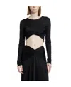 Isabel Marant Pleated Long-sleeved T-shirt In Black