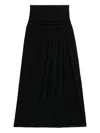 Isabel Marant Pleated Midi Skirt In Black