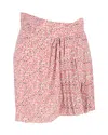 Isabel Marant Pleated Mini Skirt In Pink Silk In Pink