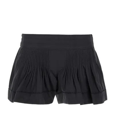 Isabel Marant Pleated Shorts In Black