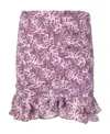 Isabel Marant Milendi Ruched Miniskirt In Pink