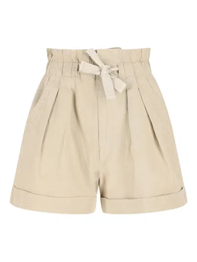 ISABEL MARANT PLEATED TIE-WAIST SHORTS