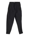 Shop Isabel Marant Pleated Trousers In Black Cotton