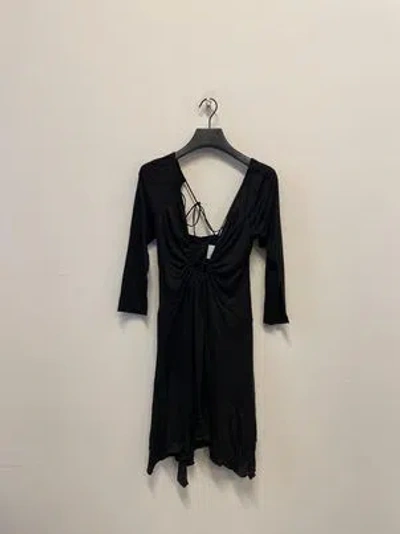 Isabel Marant Plunge Halterneck Minidress In Black