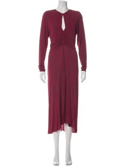 Pre-owned Isabel Marant Plunge Neckline Long Dress W/ Tags In Pink