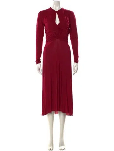 Pre-owned Isabel Marant Plunge Neckline Midi Length Dress W/ Tags In Pink