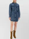 Isabel Marant Liliko Denim Shirt Minidress In Blue