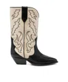 Isabel Marant Duerto Leather Cowboy Boots In Multi