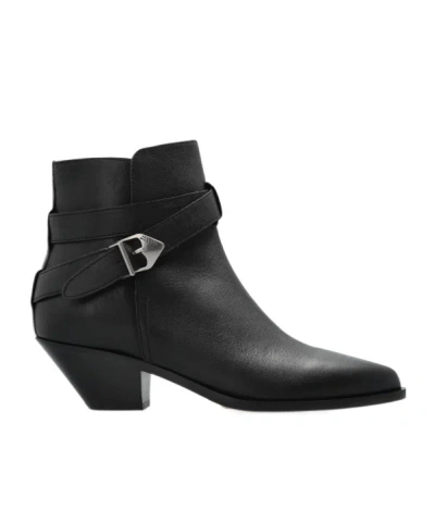 Isabel Marant Pointed Short Boots In Black