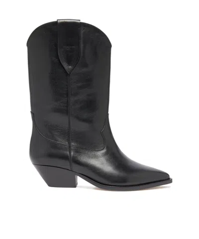 Isabel Marant Pointed Short Boots In Black