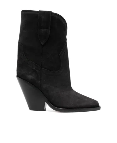 Isabel Marant Pointed Short Boots In Black