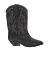 Isabel Marant Duerto Intarsia 50mm Leather Boots In Black