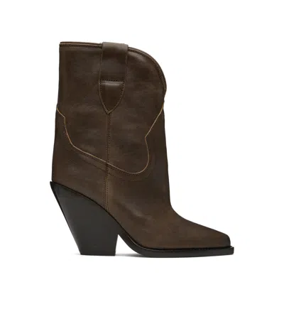 Isabel Marant Brown Leyane Boots In Vintage Brown
